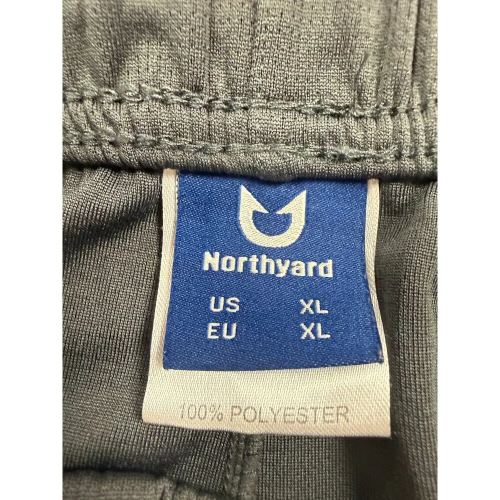 Northyard Mens Gray Athletic Running Shorts Reflective Detail Gym Performance XL